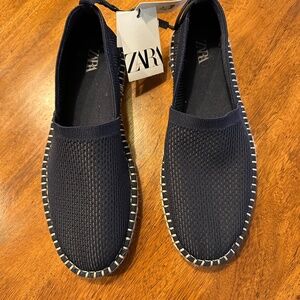 Men’s Zara Knit Espadrilles Size 40 Blue